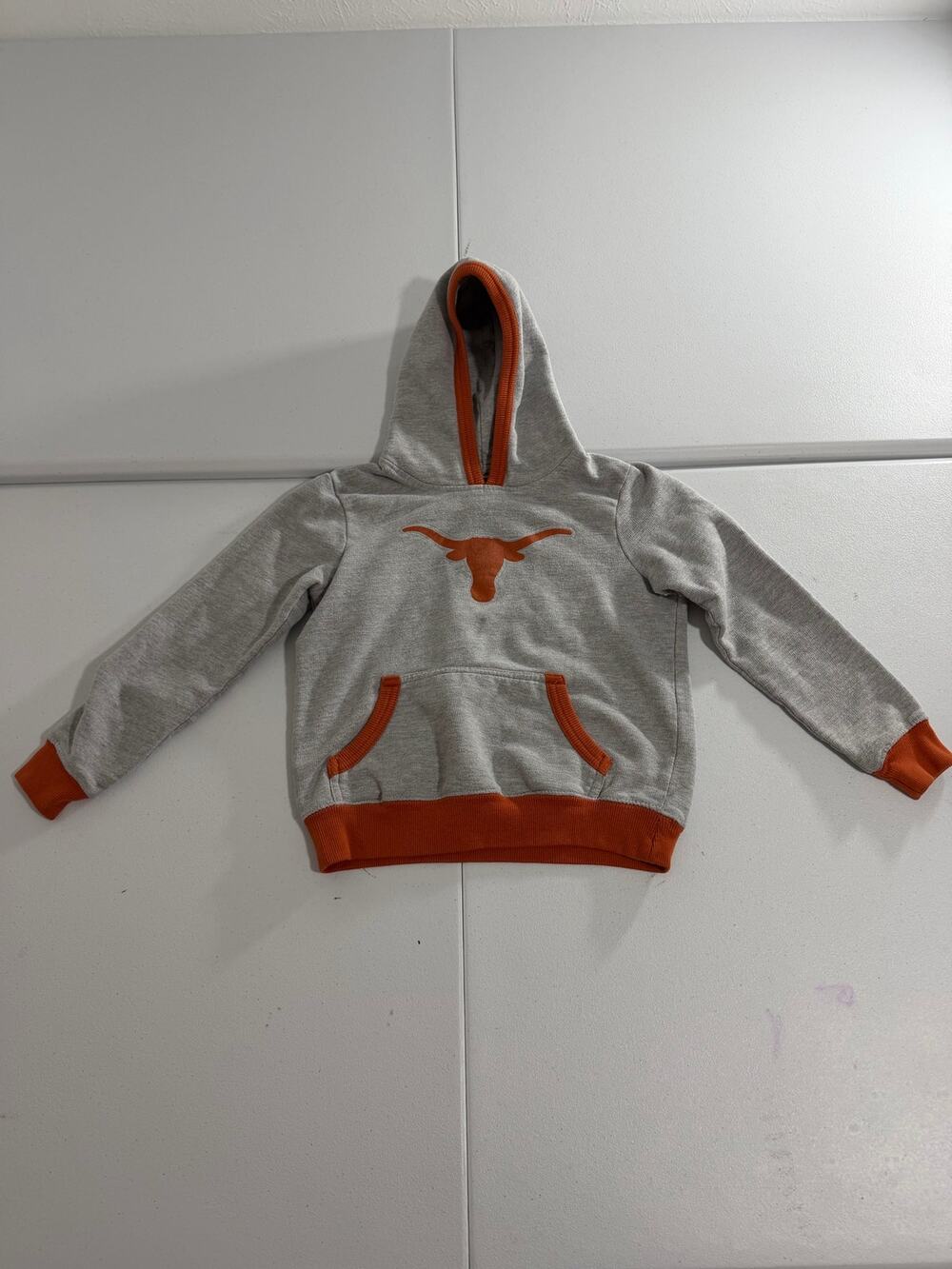 Texas Longhorns Hoodie Girls L 12-14 Gray Orange Pullover Sweatshirt Kids